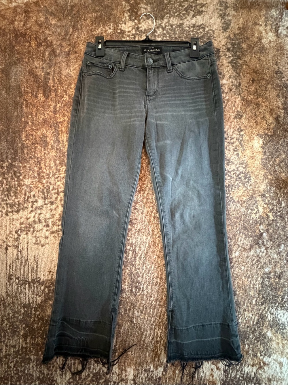 Lucky Brand Black Jeans with Raw Hem #0112
